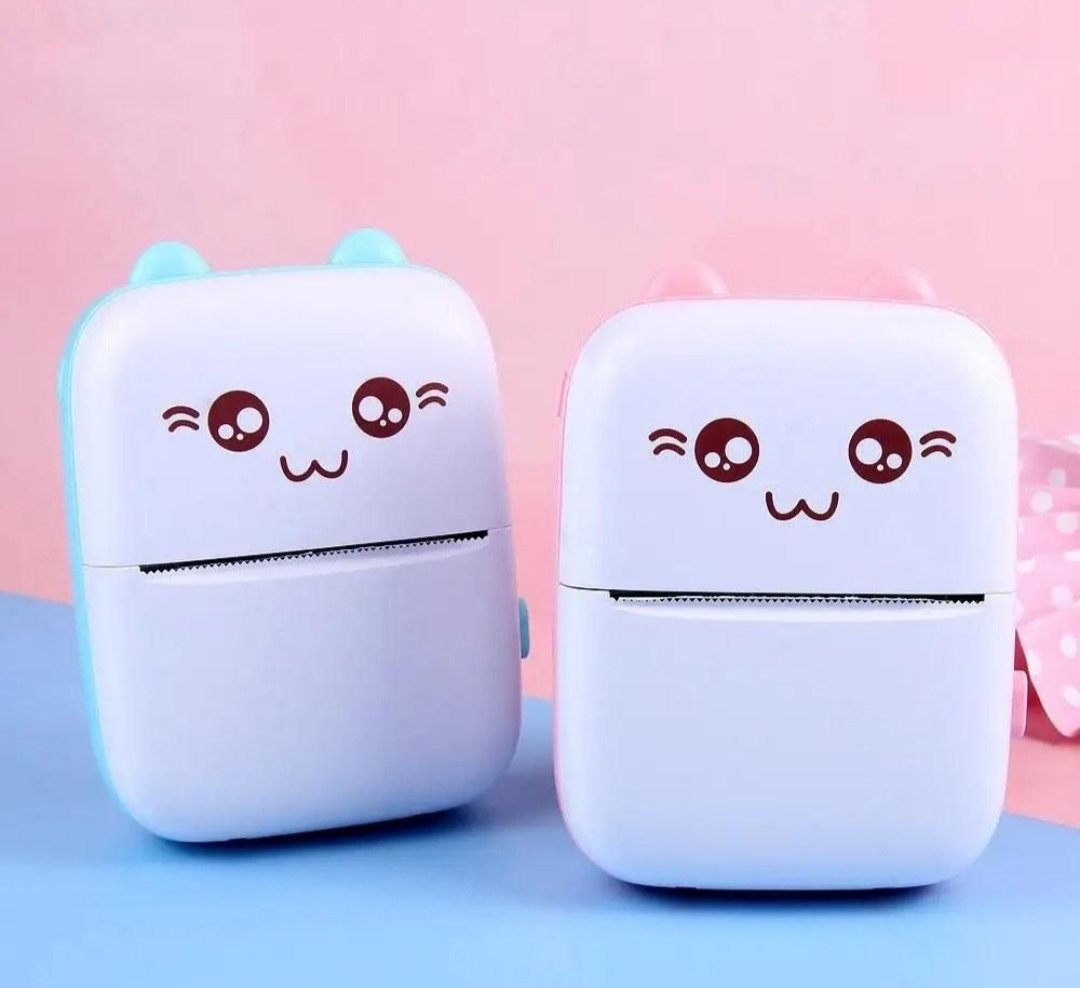 پرینتر حرارتی بی مدل Mini Printer طرح گربه